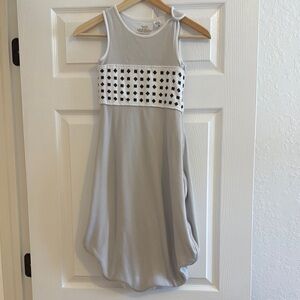 Nanit SleepSack Gray with Black and White Pattern